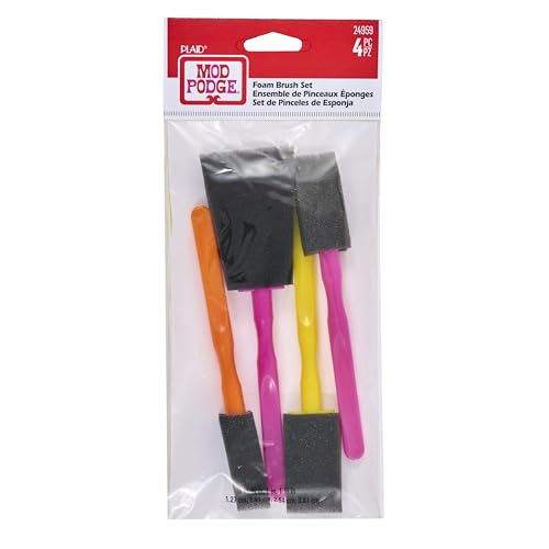 Mod Podge Scrapbooking Foam Brush Set, Assorted, 4 Piece