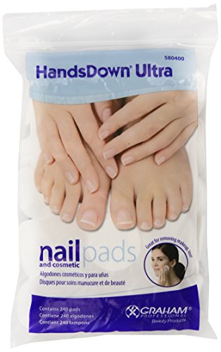 Graham Hands Down Ultra Nail and Cosmetic Pads, 240 Count