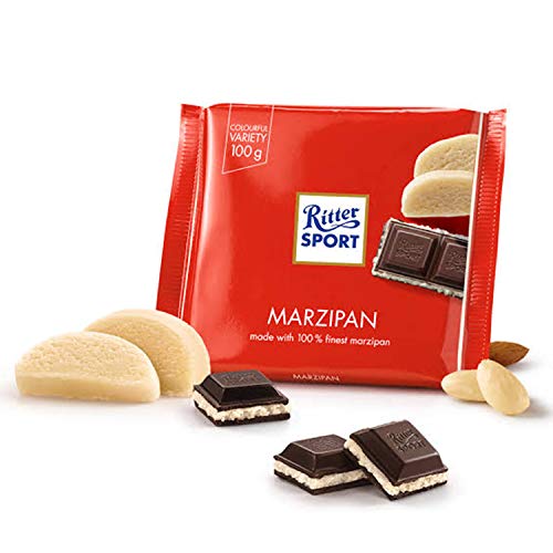 Ritter Sport Marzipan Chocolate, 100 g (Pack of 8)