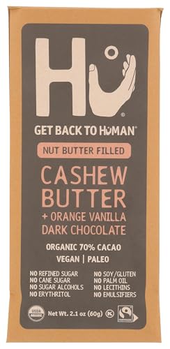 Hu Kitchen Orange Cashew Butter Chocolate Bar, 2.1 oz