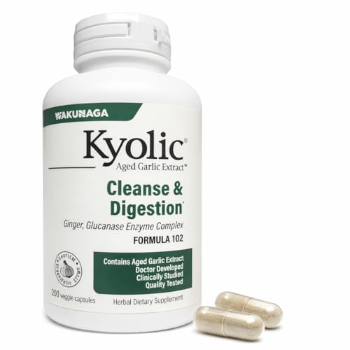 Kyolic #102 Garlic with Enzyme, 200 Vegetarian Capsules