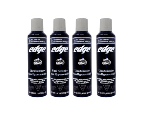 Edge Ultra Sensitive Fragrance Free Shave Gel, 7 oz (Pack of 4)