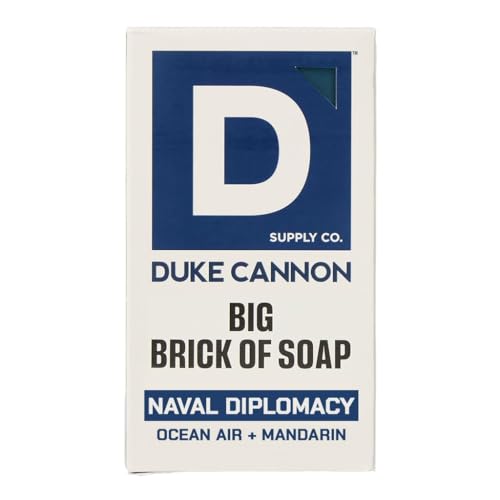 Duke Cannon Big Brick of Soap, Naval Diplomacy, Ocean Air & Mandarin, 10 oz