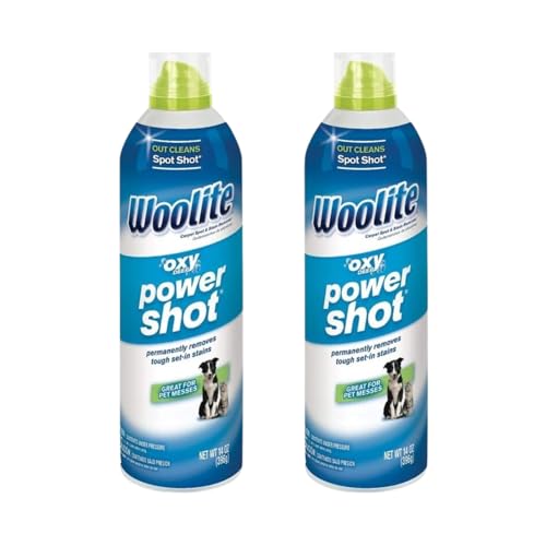 Woolite Oxy Deep Power Shot Carpet Cleaner, Fresh Scent, 14 oz (Pack of 2)