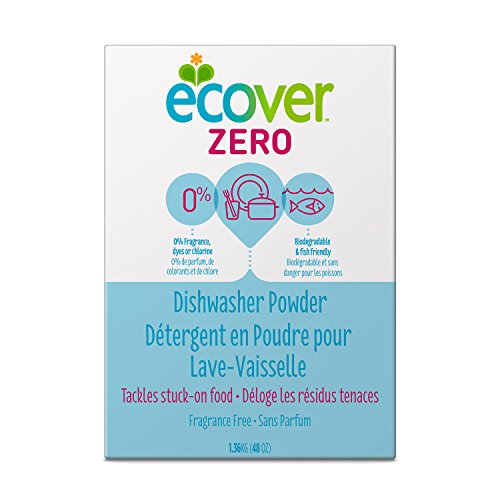 Ecover Naturally Derived Automatic Dishwasher Powder, Zero Fragrance-Free, 48 oz