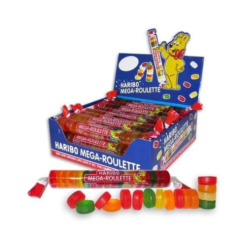 Haribo Gummi Roulettes Mega-Roulette, 1.59 oz Roll (Pack of 24)
