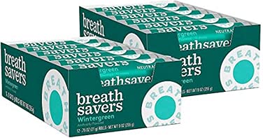 Breath Savers Wintergreen Sugar-Free Breath Mints Rolls, 0.75 oz (24 Count)