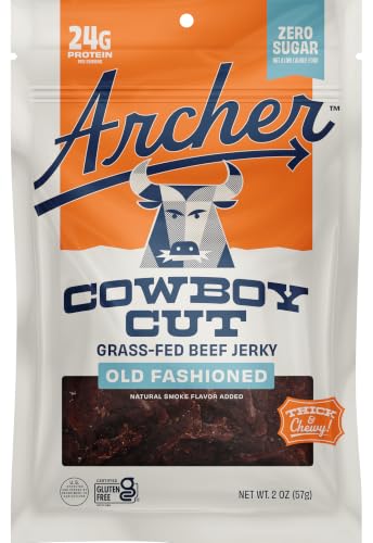 Archer Cowboy Cut Beef Jerky, Zero Sugar Old Fashioned, 2 oz