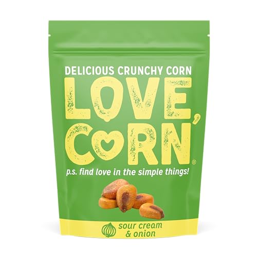 Love Corn Sour Cream & Onion Corn Snack, 4 oz