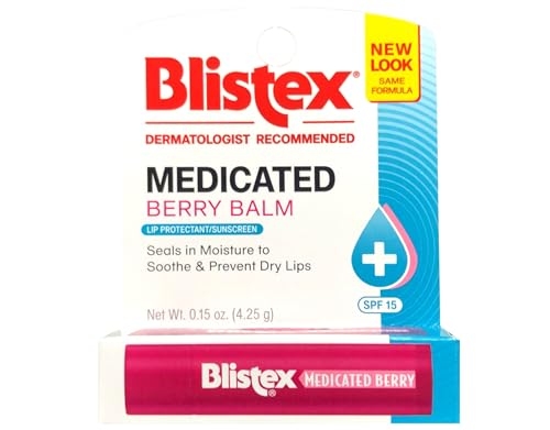 Blistex Medicated Berry Lip Balm, 0.15 oz (Pack of 24)