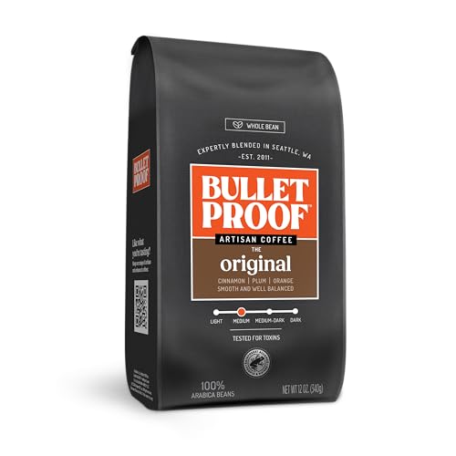 Bulletproof Original Medium Roast Whole Bean Coffee, 12 oz