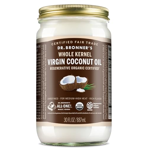 Dr. Bronner's Organic Virgin Coconut Oil, Whole Kernel, 30 oz