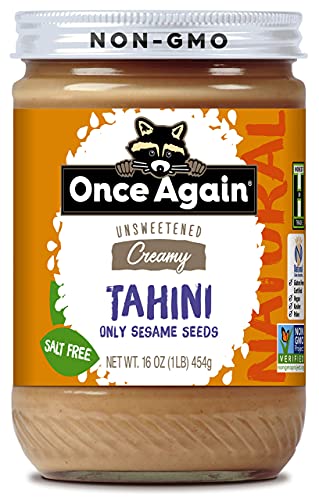 Once Again Organic Tahini, 16 oz Glass Jar