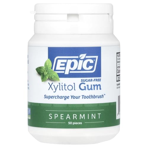 Epic Dental Xylitol Spearmint Gum, 50 Count