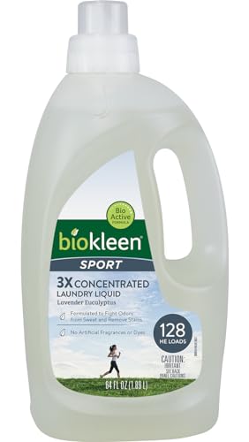 Biokleen Sport Laundry Detergent, 128 HE Loads