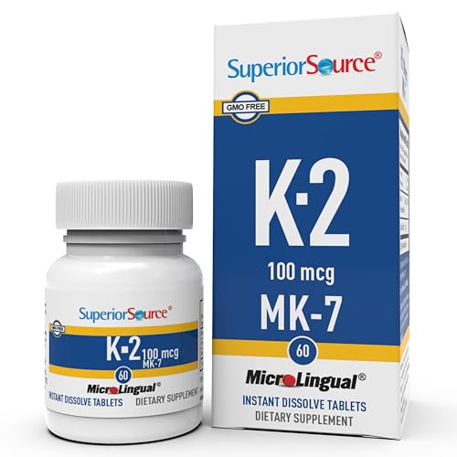 Superior Source Vitamin K-2 (MK-7) 100 mcg, 60 Sublingual Tablets
