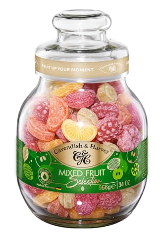 Cavendish & Harvey Mixed Fruit Hard Candy Drops, 34 oz Jar