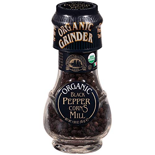 Drogheria & Alimentari Organic Black Peppercorns Mill, 1.59 oz (Pack of 2)