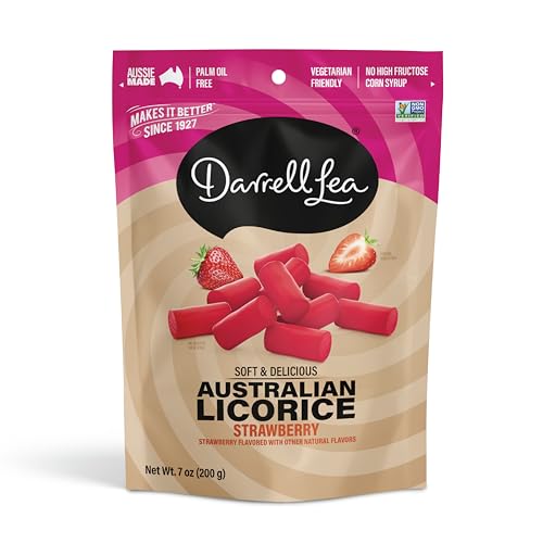 Darrell Lea Soft Australian Licorice, Strawberry, 7 oz