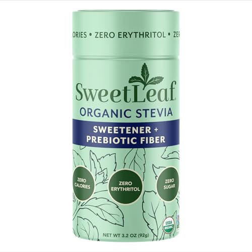 SweetLeaf Organic Stevia Powder Shaker Jar, 3.2 oz