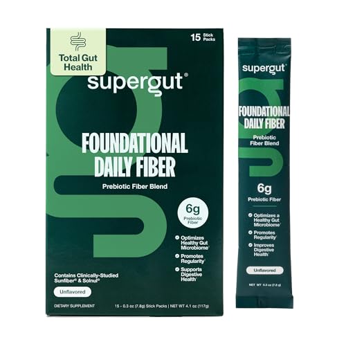 Supergut Foundational Daily Fiber, Unflavored, 15 Stick Packs
