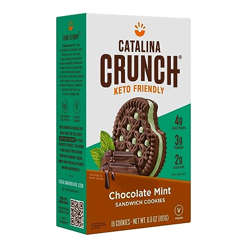 Catalina Crunch Chocolate Mint Keto Sandwich Cookies, 6.8 oz