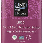 One With Nature Lilac Dead Sea Mineral Soap, 7 oz Bar