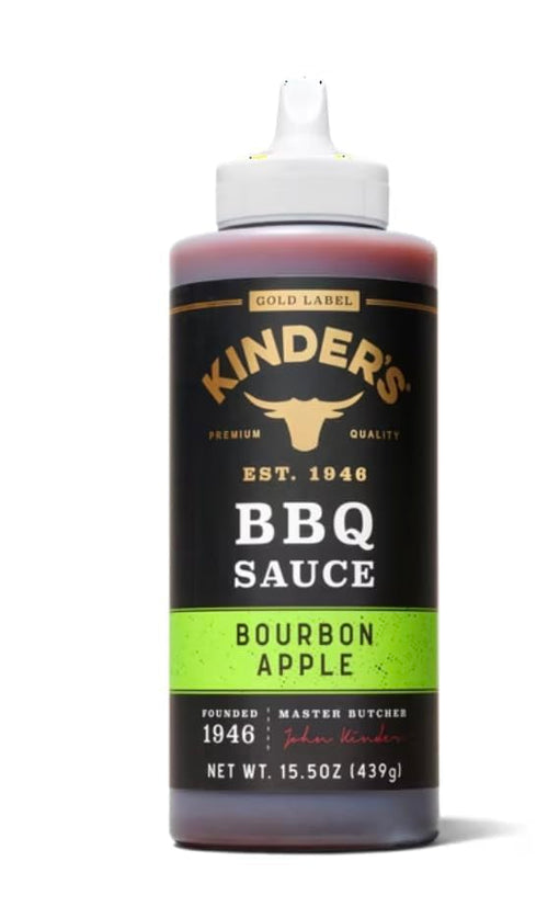 Kinder's Bourbon Apple BBQ Sauce and Founder's Reserve BBQ Sauce, 15.5 oz Each