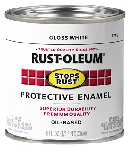 Rust-Oleum Stops Rust Brush On Protective Enamel Paint, Gloss White
