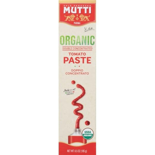 Mutti USDA Organic Double Concentrated Tomato Paste, 6.5 oz Tube