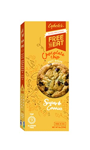 Cybele's Free to Eat Gluten-Free & Vegan Cookies, Chocolate Chip, 6 oz