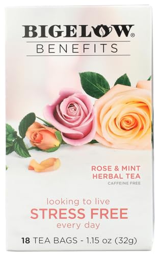 Bigelow Benefits Decaf Rose Mint Tea, 18 Count