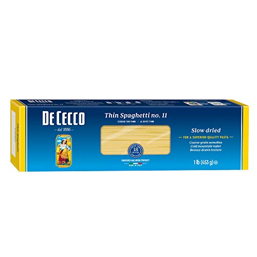 De Cecco Thin Spaghetti No. 11, 16 oz (Pack of 5)