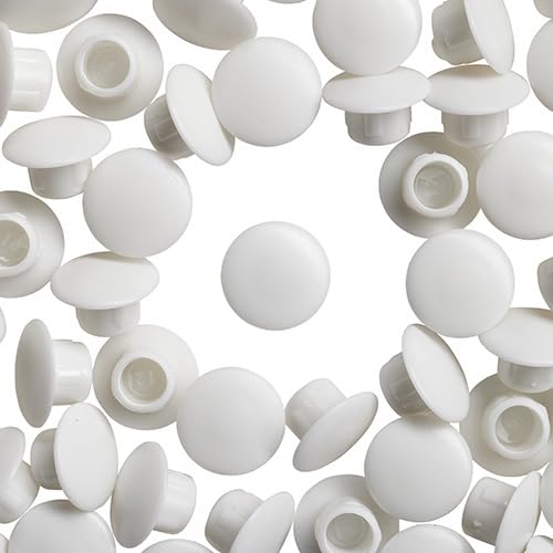 WidgetCo White Hole Plugs, 8 mm (Quantity 25)