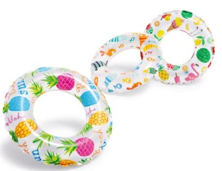 Intex Lively Print Swim Rings, Assorted (Pack of 3)