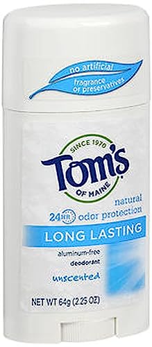 Tom's of Maine Unscented Aluminum-Free Deodorant (Pack of 3)