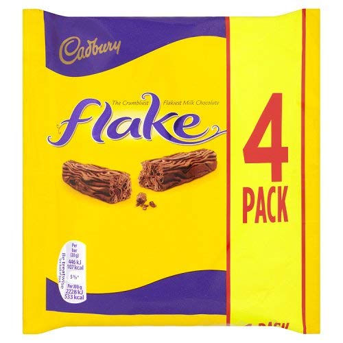 Cadbury Flake Chocolate Bars, 4 Pack (Pack of 3)
