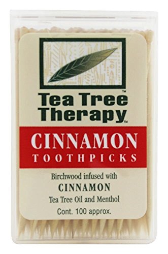 Tea Tree Therapy Cinnamon Toothpicks, 100 Count