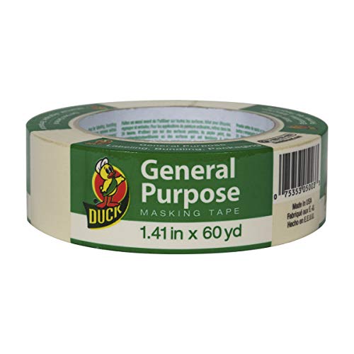 Duck Brand General Purpose Masking Tape, Beige, 1.41 in x 60 yd
