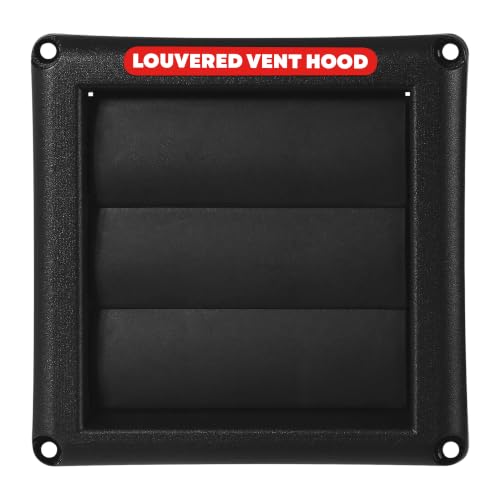 Deflecto Outdoor Dryer Vent Cover, 4 in, Black