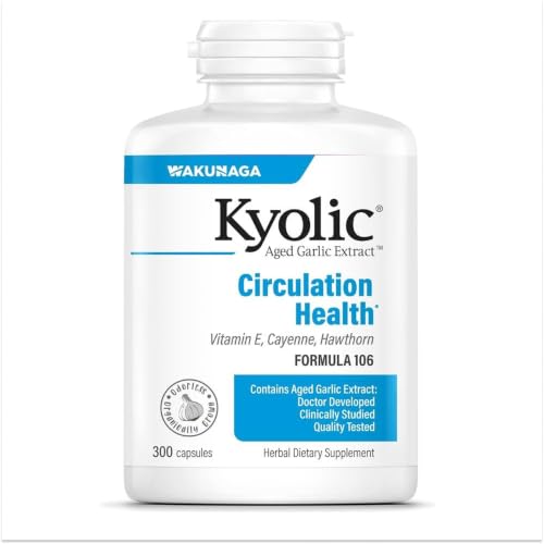 Kyolic Aged Garlic Extract Circulation Health Formula 106, 300 Capsules