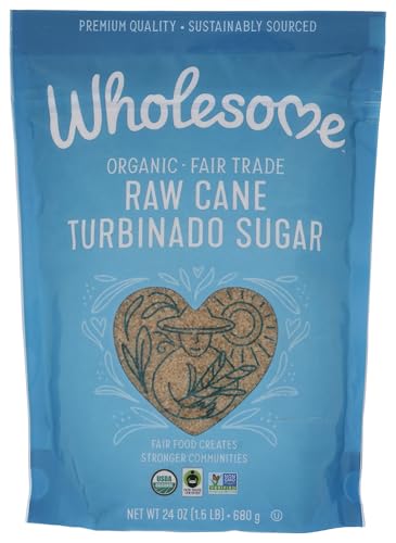 Wholesome Organic Raw Cane Turbinado Sugar, 24 oz