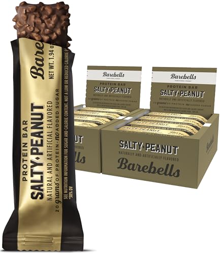 Barebells Salty Peanut Protein Bars, 20 g Protein, 12 Count (Pack of 2)