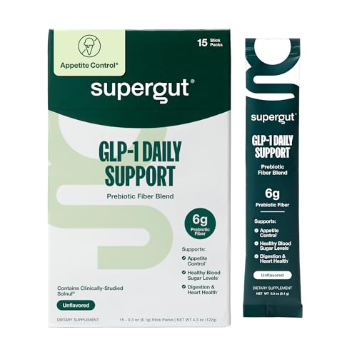Supergut GLP1 Daily Support High Fiber Supplement Powder, 15 Servings