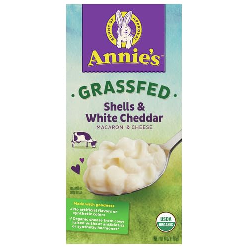 Annie's Homegrown Macaroni and Cheese, Shells with White Cheddar, 6 oz