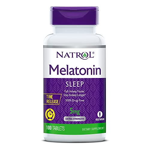 Natrol Time-Release Melatonin 5 mg, 100 Tablets (Pack of 2)