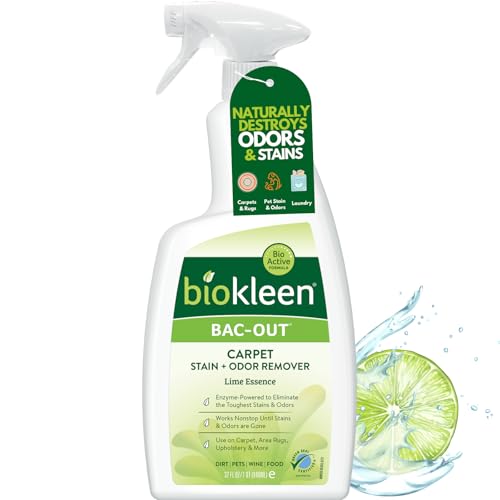 Biokleen Bac-Out Enzyme Cleaner and Stain & Odor Remover, Lime, 32 oz