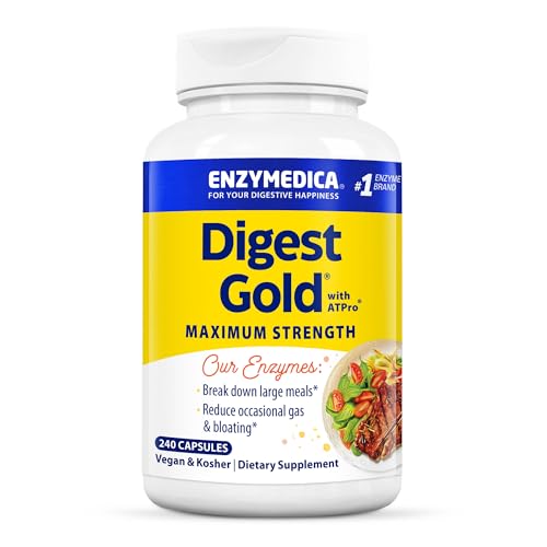 Enzymedica Digest Gold + ATPro, Maximum Strength, 240 Capsules