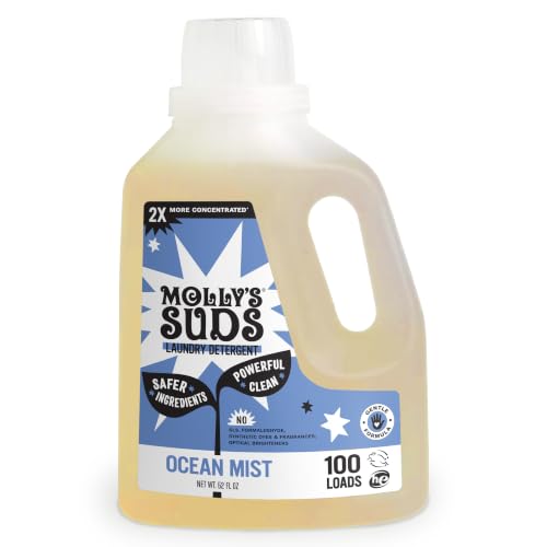 Molly's Suds Liquid Laundry Detergent, Ocean Mist, 100 Loads
