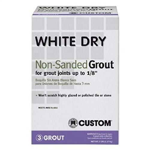 Custom Building Products WDG5 Non-Sanded White Tile Grout, 5 lb